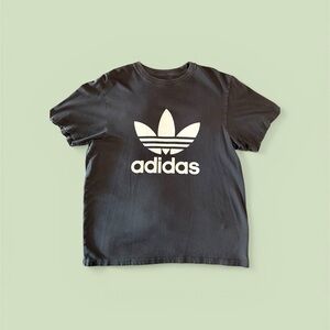 Adidas m Black Tee with White Logo